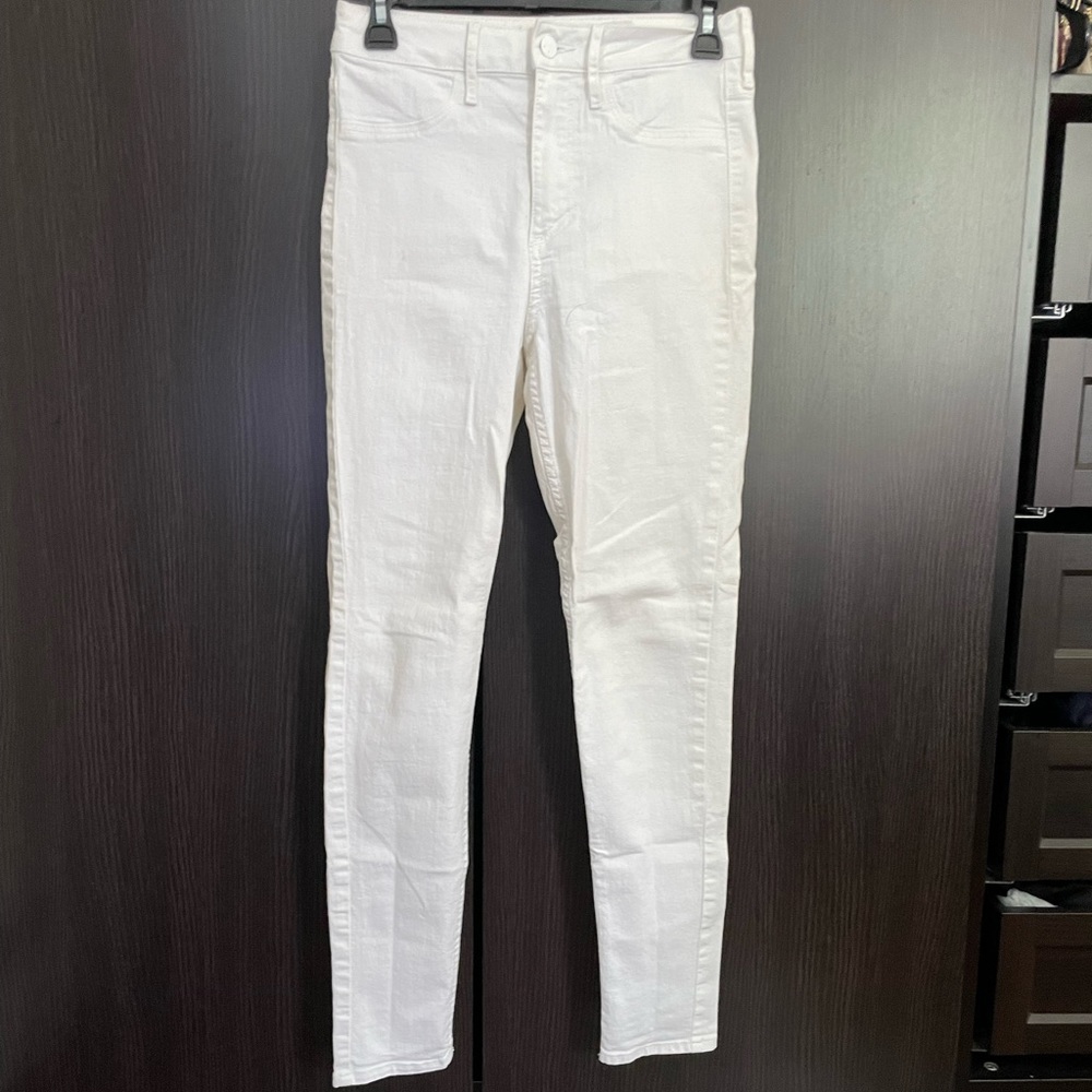 H&M High Waist White Jeans